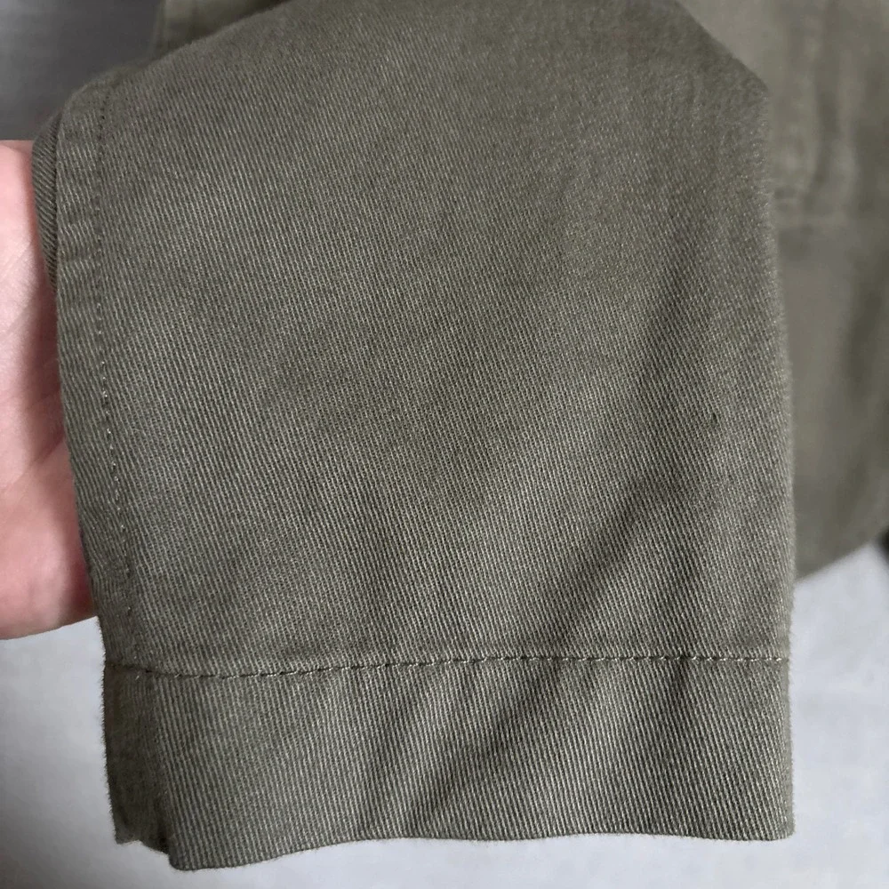 River Island Sport Coat L Olive Green Cotton Unstructured Casual Blazer 38R